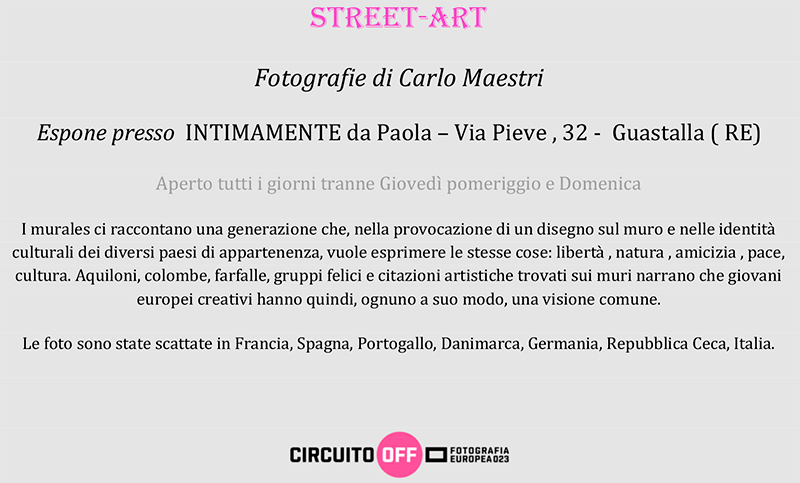 Street Art . invito - Fotografia Europea 2023 . Guastalla